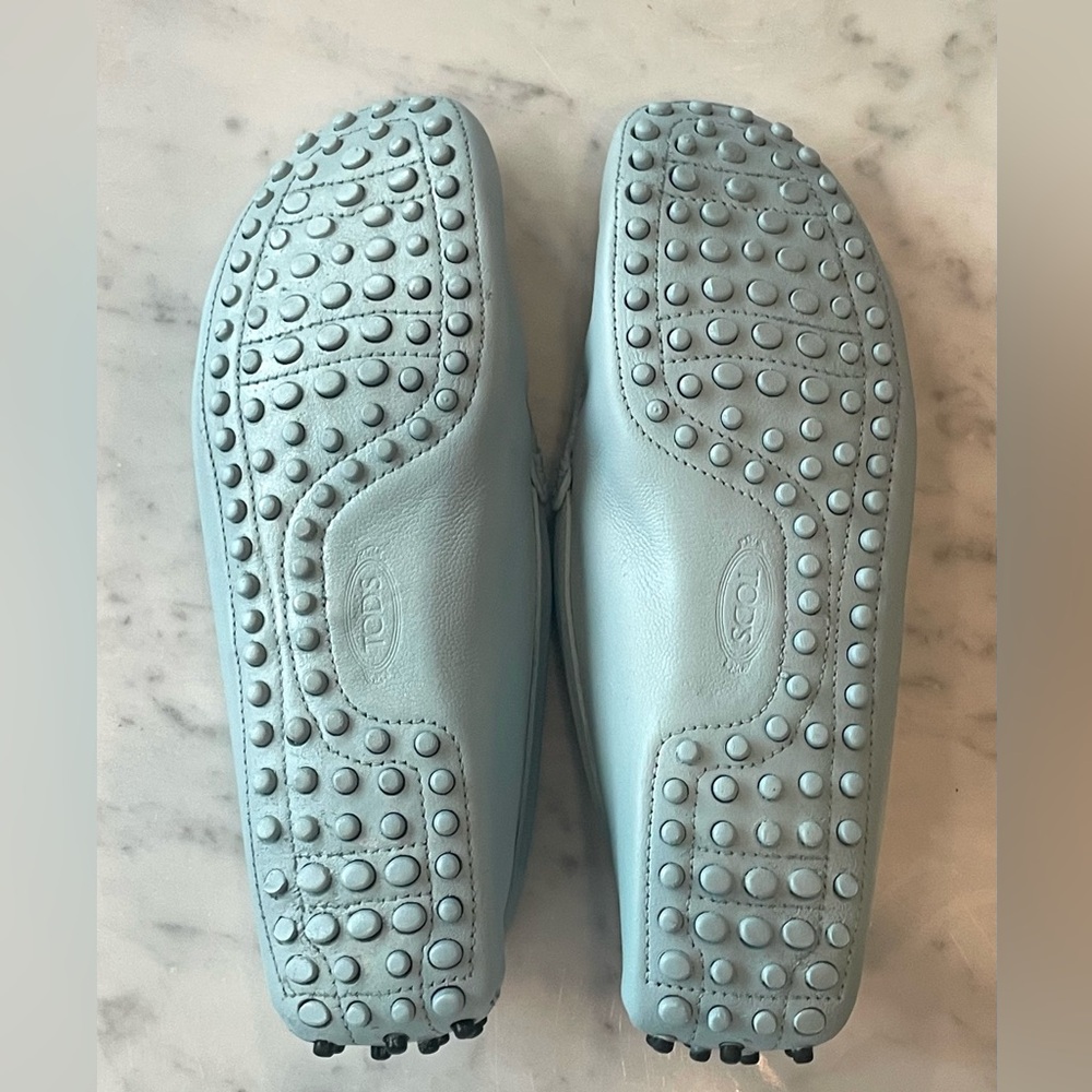🚫SOLD🚫 Tod's Leather Driving Loafer, plain front, light blue, redyed, sz7 - Picture 15 of 15